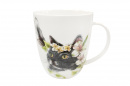 Кружка 420 мл Cat in flowers