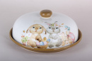 Блюдо для блинов с крышкой "Spring rabbits"