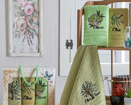 Комплект салфеток махровых "Meteor OLIVE" (3 шт)