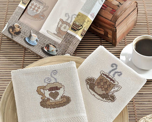 Комплект салфеток вафельных Meteor "Kanavice Cofee" (2 шт)