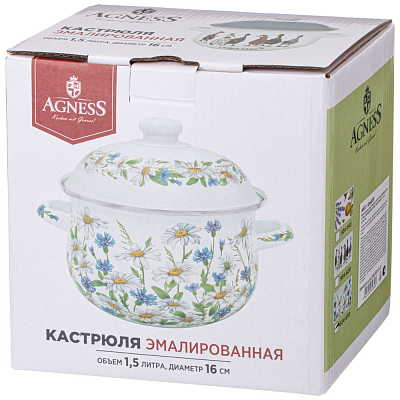 Кастрюля эмалированная "Family Farm" (1,5 л)