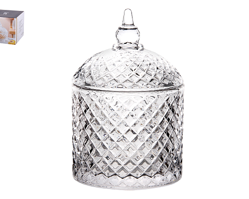 Ваза сервировочная с крышкой (9,5х9,5х15 см) 