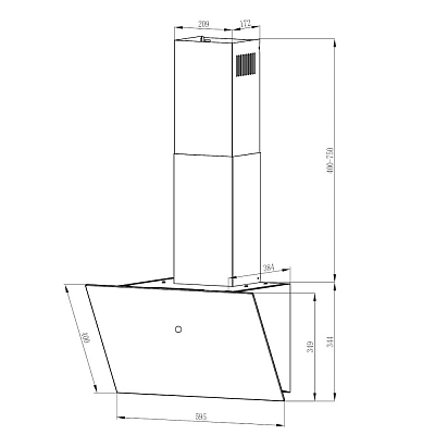 Наклонная кухонная вытяжка FRANKE REFLECT 60 WH (белый)