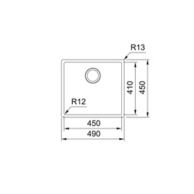 Кухонная мойка FRANKE из нержавеющей стали BXX 210-45 (стоп-вентиль в комплекте)