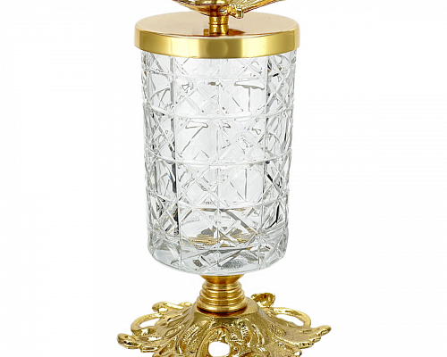 Доза на ножке с крышкой для зубочисток "Dior"