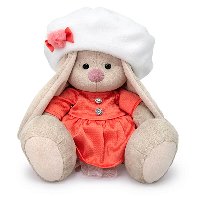 Игрушка мягконабивная "Зайка Ми в платье и берете" (18 см)