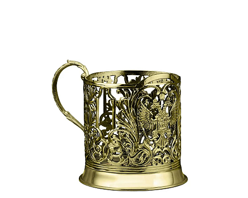 Подстаканник "Герб" (латунь с чернением)