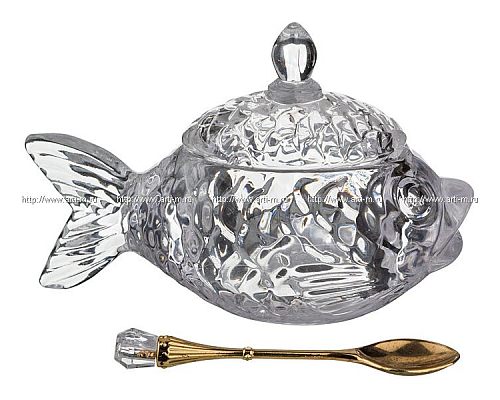 Икорница с ложкой "Рыбка"