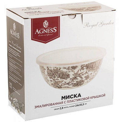 Миска эмалированная "Agness" (2,8 л)