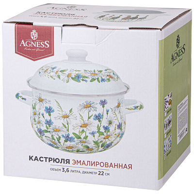 Кастрюля эмалированная "Family Farm" (3,6 л)